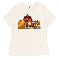 Bone Red Barn Farm Animals Ladies Tee - Jasminsmagicworld