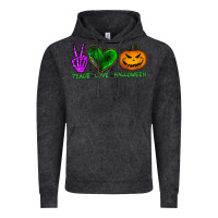 Vintage Black peace love halloween Vintage Hoodie - BundleAndBundleShop