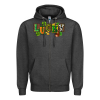 Charcoal Heather Western lucky St. Patrick's Day Zipper Hoodie - CowGirlArtShop