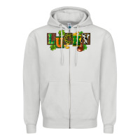 Dove Grey Western lucky St. Patrick's Day Zipper Hoodie - CowGirlArtShop