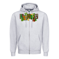 Heather Grey Western lucky St. Patrick's Day Zipper Hoodie - CowGirlArtShop