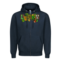 Navy Western lucky St. Patrick's Day Zipper Hoodie - CowGirlArtShop