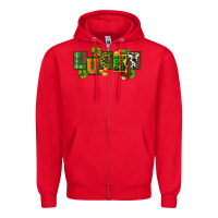 Red Western lucky St. Patrick's Day Zipper Hoodie - CowGirlArtShop
