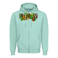 Seafoam Western lucky St. Patrick's Day Zipper Hoodie - CowGirlArtShop
