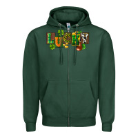 Sports Green Western lucky St. Patrick's Day Zipper Hoodie - CowGirlArtShop