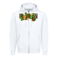 White Western lucky St. Patrick's Day Zipper Hoodie - CowGirlArtShop