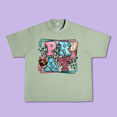 Pray Leopard Frame Urban Heavy Tee Designed By Lillyallendesigns