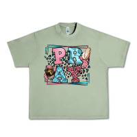 Oil Green Pray leopard frame Urban Heavy Tee - LillyAllenDesigns
