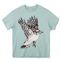 Arona Flying Downy Woodpecker Heavy Core Tee - LillyAllenDesigns