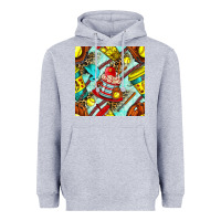 Heather Grey softball coffee cup and bat with leopard seamless pattern bbs Heavyweight Hoodie - BundleAndBundleShop