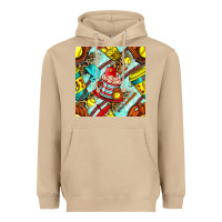 Mushroom softball coffee cup and bat with leopard seamless pattern bbs Heavyweight Hoodie - BundleAndBundleShop
