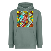 Sage softball coffee cup and bat with leopard seamless pattern bbs Heavyweight Hoodie - BundleAndBundleShop