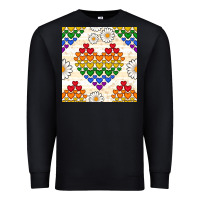 Black Pride lgbtq hearts and daisy seamless pattern Premium Sweatshirt - BundleAndBundleShop