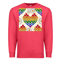 Cardinal Pride lgbtq hearts and daisy seamless pattern Premium Sweatshirt - BundleAndBundleShop