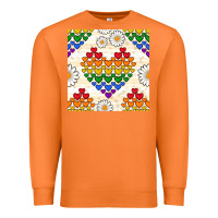 Carrot Pride lgbtq hearts and daisy seamless pattern Premium Sweatshirt - BundleAndBundleShop