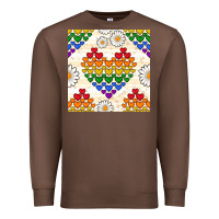 Chestnut Pride lgbtq hearts and daisy seamless pattern Premium Sweatshirt - BundleAndBundleShop