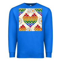 True Royal Pride lgbtq hearts and daisy seamless pattern Premium Sweatshirt - BundleAndBundleShop