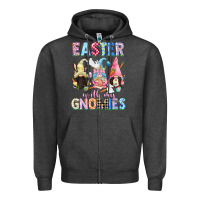 Charcoal Heather Easter with my gnomies  Easter Day Zipper Hoodie - CowGirlArtShop