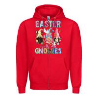 Red Easter with my gnomies  Easter Day Zipper Hoodie - CowGirlArtShop