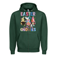 Sports Green Easter with my gnomies  Easter Day Zipper Hoodie - CowGirlArtShop