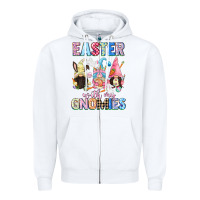 White Easter with my gnomies  Easter Day Zipper Hoodie - CowGirlArtShop