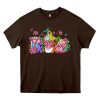 Chocolate Brown western cancer  coffee cups with ribbons Heavy Core Tee - AdoDesignShop