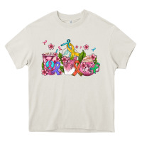Cream western cancer  coffee cups with ribbons Heavy Core Tee - AdoDesignShop