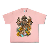 Salmon Western Rabbit with Crosses Urban Heavy Tee - LillyAllenDesigns