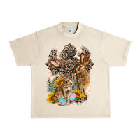 Sandshell Western Rabbit with Crosses Urban Heavy Tee - LillyAllenDesigns