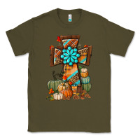 Army Green fall cross Classic Tee - BundleAndBundleShop
