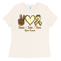 Bone Peace Love Cure Bone Cancer Ladies Tee - Jasminsmagicworld