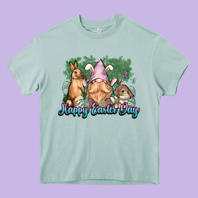 Gnome Bunny Happy Eater Day Heavy Core Tee Designed By Nancycooperartshop