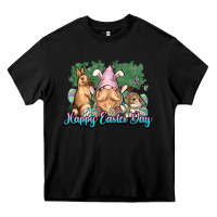 Black Gnome Bunny Happy Eater Day Heavy Core Tee - NancyCooperArtShop
