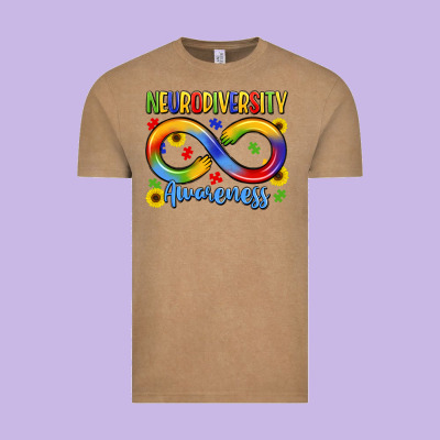 Neurodiversity Awareness Vintage Tee Designed By Lillyallendesigns