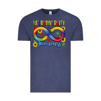 Vintage Denim neurodiversity awareness Vintage Tee - LillyAllenDesigns