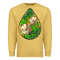 Antique Gold st.patrick's teardrop earrings Premium Sweatshirt - FaDigitalArtStudio