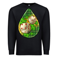 Black st.patrick's teardrop earrings Premium Sweatshirt - FaDigitalArtStudio