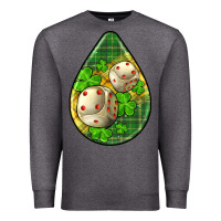 Charcoal Heather st.patrick's teardrop earrings Premium Sweatshirt - FaDigitalArtStudio