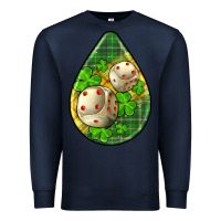 Navy st.patrick's teardrop earrings Premium Sweatshirt - FaDigitalArtStudio