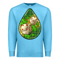 Ocean Blue st.patrick's teardrop earrings Premium Sweatshirt - FaDigitalArtStudio