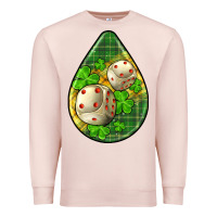 Pale Pink st.patrick's teardrop earrings Premium Sweatshirt - FaDigitalArtStudio