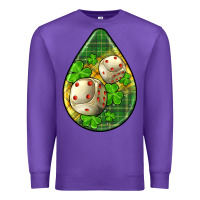 Purple st.patrick's teardrop earrings Premium Sweatshirt - FaDigitalArtStudio