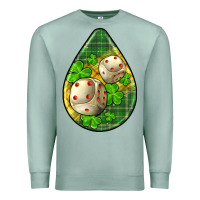 Seafoam st.patrick's teardrop earrings Premium Sweatshirt - FaDigitalArtStudio