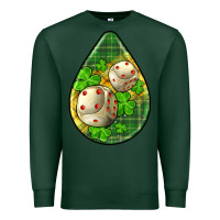 Sports Green st.patrick's teardrop earrings Premium Sweatshirt - FaDigitalArtStudio