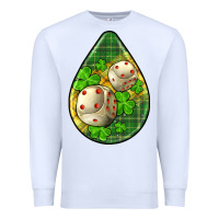 White st.patrick's teardrop earrings Premium Sweatshirt - FaDigitalArtStudio