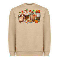 Mushroom Pumpkin Spice Coffee Cups Heavyweight Sweatshirt - texasbilliewilder
