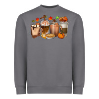 Storm Pumpkin Spice Coffee Cups Heavyweight Sweatshirt - texasbilliewilder