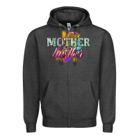 Charcoal Heather Mother hustler lightning bolt mother's day Zipper Hoodie - HowdyJamesFarm