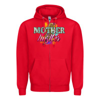 Red Mother hustler lightning bolt mother's day Zipper Hoodie - HowdyJamesFarm
