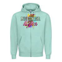 Seafoam Mother hustler lightning bolt mother's day Zipper Hoodie - HowdyJamesFarm